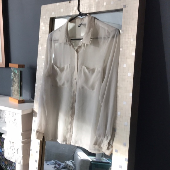 H&M Tops - Sheer, white blouse